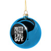 Blue Christmas tree ball ornament 8cm