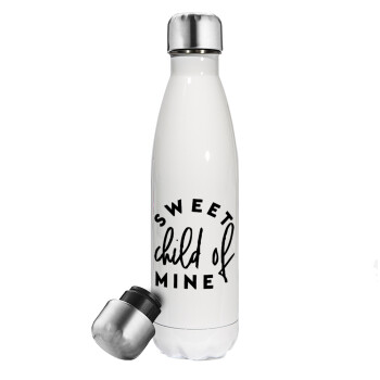 Sweet child of mine!, Metal mug thermos White (Stainless steel), double wall, 500ml