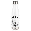 Metal mug thermos White (Stainless steel), double wall, 500ml