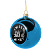 Blue Christmas tree ball ornament 8cm