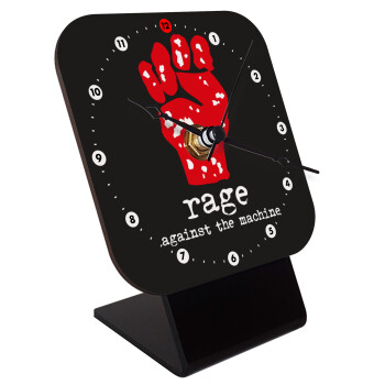 Rage against the machine, Επιτραπέζιο ρολόι ξύλινο με δείκτες (10cm)