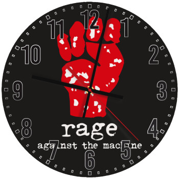 Rage against the machine, Ρολόι τοίχου ξύλινο (30cm)