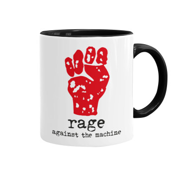Rage against the machine, Mug colored black, ceramic, 330ml