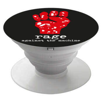 Rage against the machine, Phone Holders Stand  White Hand-held Mobile Phone Holder