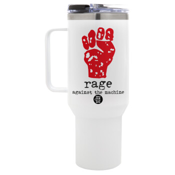 Rage against the machine, Mega Stainless steel Tumbler with lid, double wall 1,2L