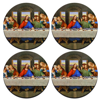 The Last Supper, SET of 4 round wooden coasters (9cm)
