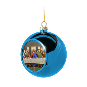 The Last Supper, Χριστουγεννιάτικη μπάλα δένδρου Μπλε 8cm