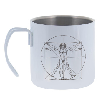 Leonardo da vinci Vitruvian Man, Mug Stainless steel double wall 400ml