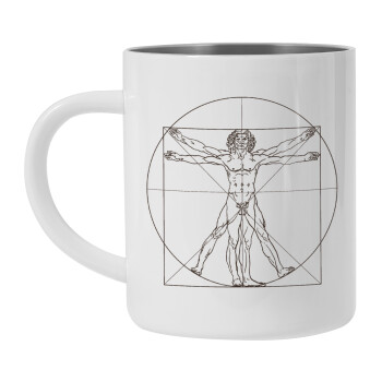 Leonardo da vinci Vitruvian Man, Mug Stainless steel double wall 450ml