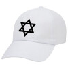 Adult Baseball Cap White 5-panel (POLYESTER, ADULT, UNISEX, ONE SIZE)