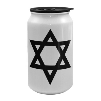 star of david, Κούπα ταξιδιού μεταλλική με καπάκι (tin-can) 500ml