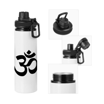 Om, Metal water bottle with safety cap, aluminum 850ml