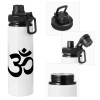 Metal water bottle with safety cap, aluminum 850ml