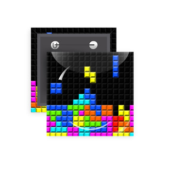 Tetris blocks, Κονκάρδα παραμάνα τετράγωνη 5x5cm