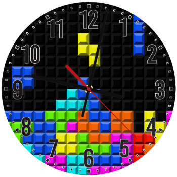 Tetris blocks, Ρολόι τοίχου ξύλινο (30cm)