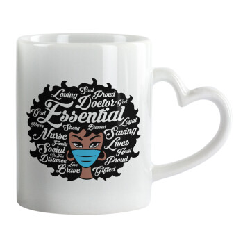 i love melanin, Mug heart handle, ceramic, 330ml