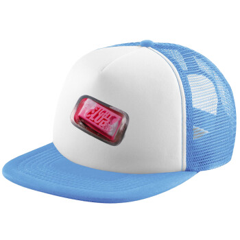 Fight Club, Child's Soft Trucker Hat with Blue/White Mesh (POLYESTER, CHILD, ONE SIZE)