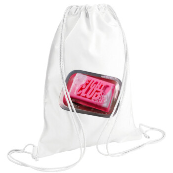 Fight Club, Backpack pouch GYMBAG white (28x40cm)