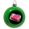 Green Christmas tree ornament bauble 8cm