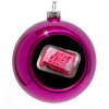 Purple Christmas tree ornament bauble 8cm