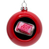 Red Christmas tree ornament bauble 8cm