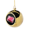 Golden Christmas tree ball ornament 8cm