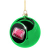 Green Christmas tree ornament ball 8cm