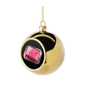 Fight Club, Golden Christmas tree ball ornament 8cm