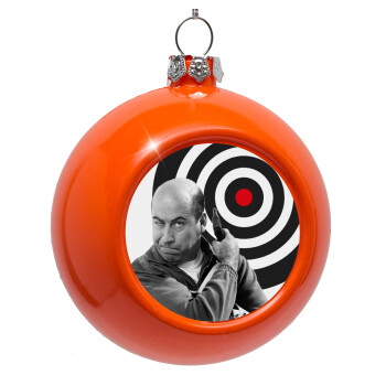 Θου Βου Φαλακρός Πράκτωρ, Orange Christmas tree ornament bauble 8cm