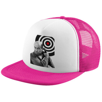 Θου Βου Φαλακρός Πράκτωρ, Καπέλο Ενηλίκων Soft Trucker με Δίχτυ Pink/White (POLYESTER, ΕΝΗΛΙΚΩΝ, UNISEX, ONE SIZE)
