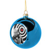 Blue Christmas tree ball ornament 8cm