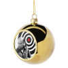 Golden Christmas tree ball ornament 8cm