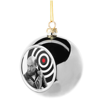 Θου Βου Φαλακρός Πράκτωρ, Silver 8cm Christmas tree ball ornament