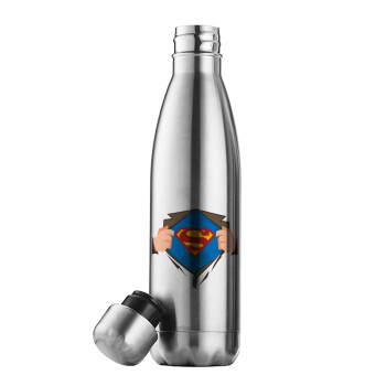 Superman hands, Inox (Stainless steel) double-walled metal mug, 500ml