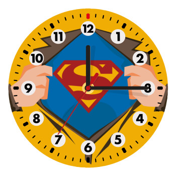 Superman hands, Wooden wall clock (20cm)