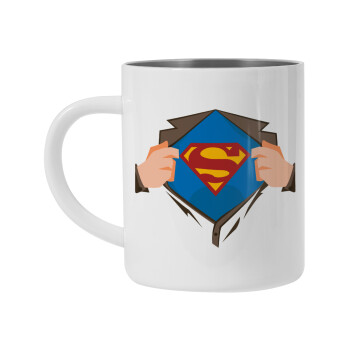 Superman hands, Mug Stainless steel double wall 450ml