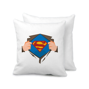 Superman hands, Sofa cushion 40x40cm includes filling