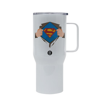 Superman hands, Mega Stainless steel Tumbler with lid, double wall 750L