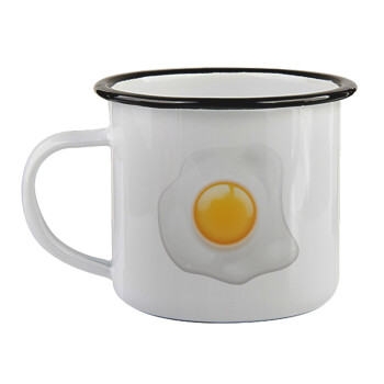 Fry egg, Κούπα εμαγιέ με μαύρο χείλος 360ml