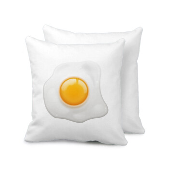 Fry egg, Sofa cushion 40x40cm includes filling