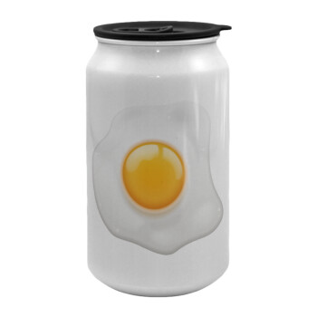 Fry egg, Κούπα ταξιδιού μεταλλική με καπάκι (tin-can) 500ml