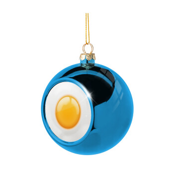 Fry egg, Χριστουγεννιάτικη μπάλα δένδρου Μπλε 8cm