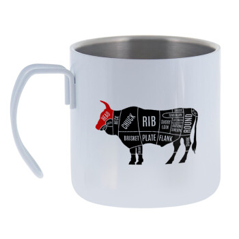 Diagrams for butcher shop, Mug Stainless steel double wall 400ml