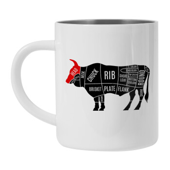 Diagrams for butcher shop, Mug Stainless steel double wall 300ml