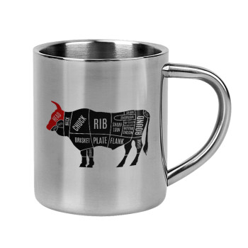 Diagrams for butcher shop, Mug Stainless steel double wall 300ml