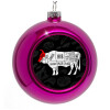 Purple Christmas tree ornament bauble 8cm