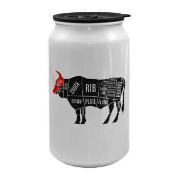 Diagrams for butcher shop, Κούπα ταξιδιού μεταλλική με καπάκι (tin-can) 500ml