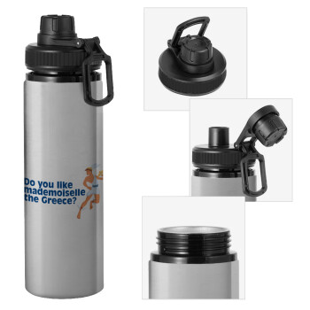 Do you like mademoiselle the Greece, Metallic water bottle with safety cap, 850ml aluminum