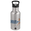 Metallic Silver with straw (500ml)