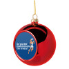 Χριστουγεννιάτικη μπάλα δένδρου Κόκκινη 8cm